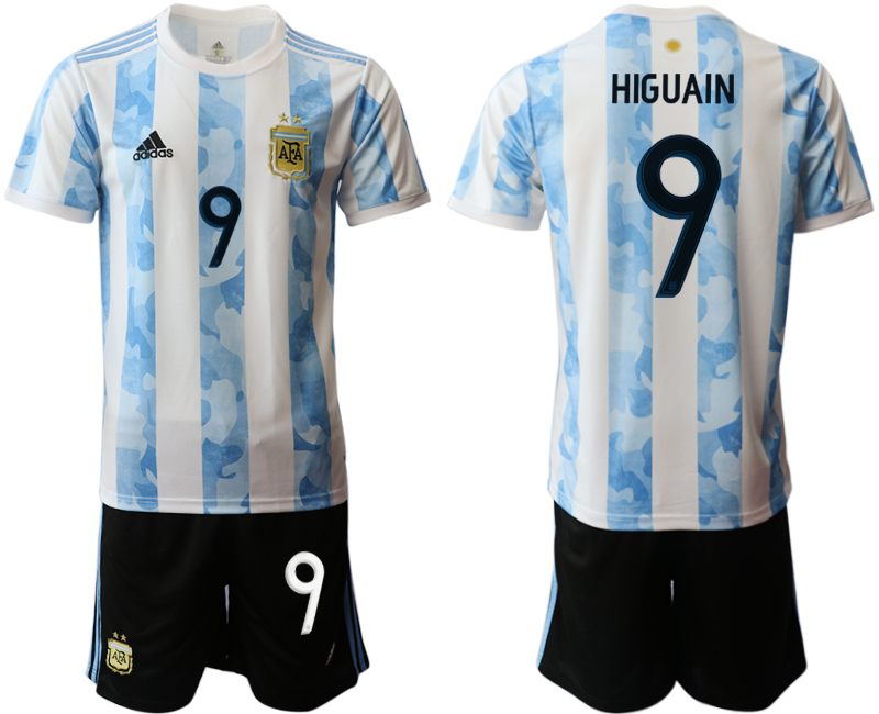 Men 2020-2021 Season National team Argentina home white #9 Soccer Jersey